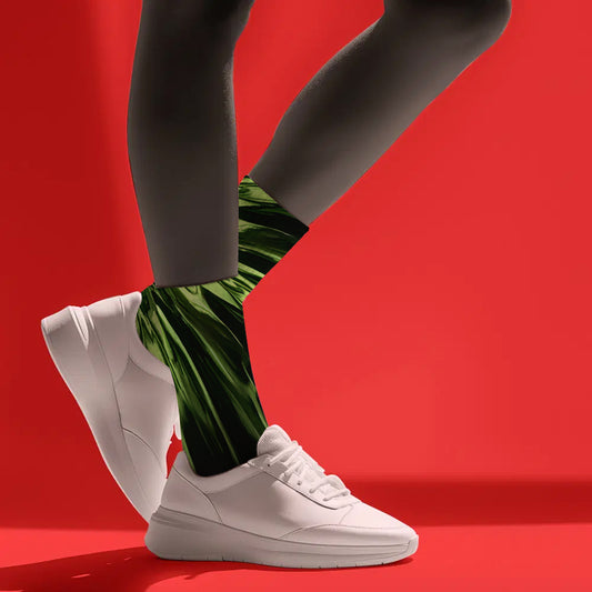 Custom Black & Green Energy Burst Baseball Socks