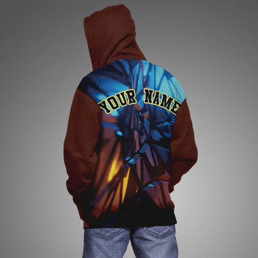 Abstract Prism Custom Baseball Hoodie