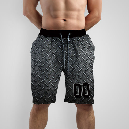 Custom Steel Texture Baseball Shorts