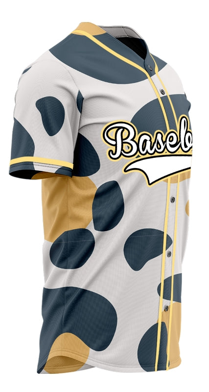 Custom Beige Dark Grey Baseball Jersey