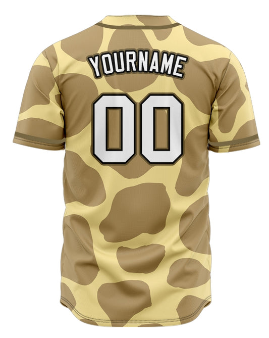 Custom Beige Light Brown Baseball Jersey