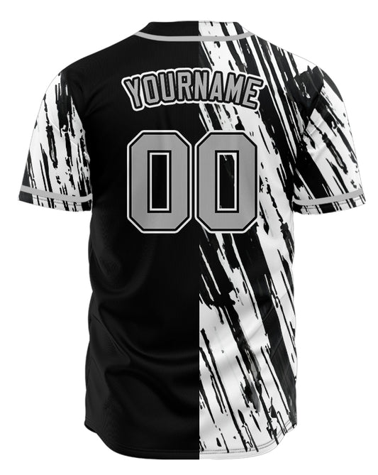 Custom Black And Grey Baseball Jersey