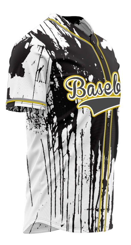 Custom Black And White Baseball Jersey