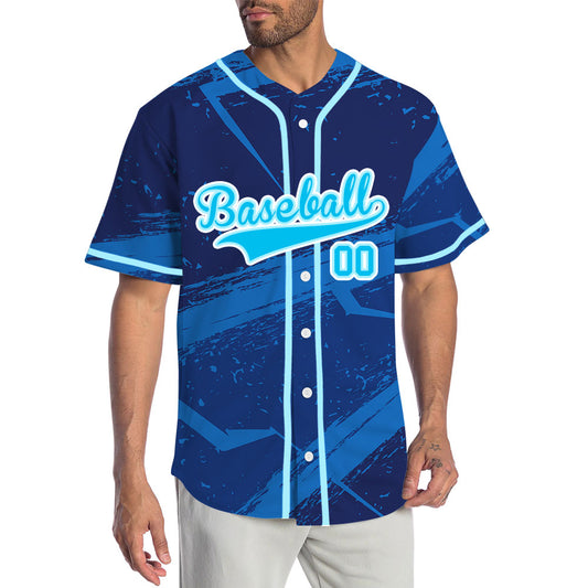 Custom Blue Ink Baseball Jersey