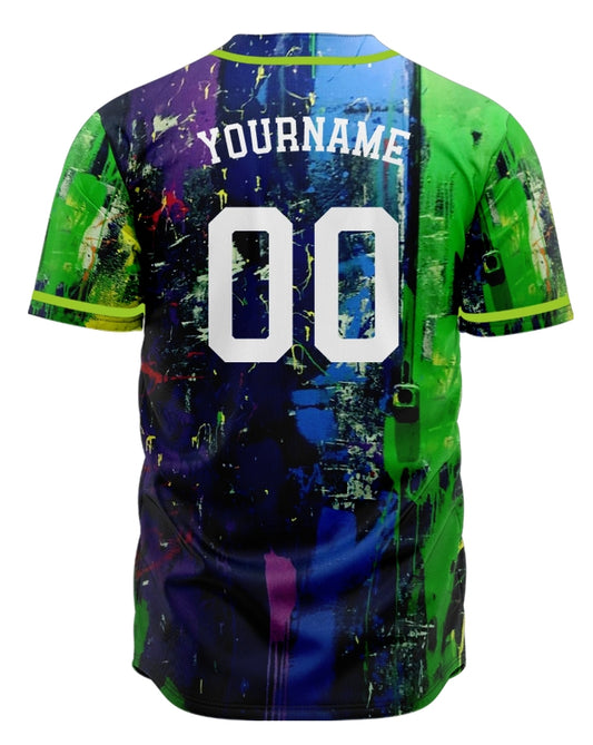 Custom Beige Gray Black Ink Baseball Jersey