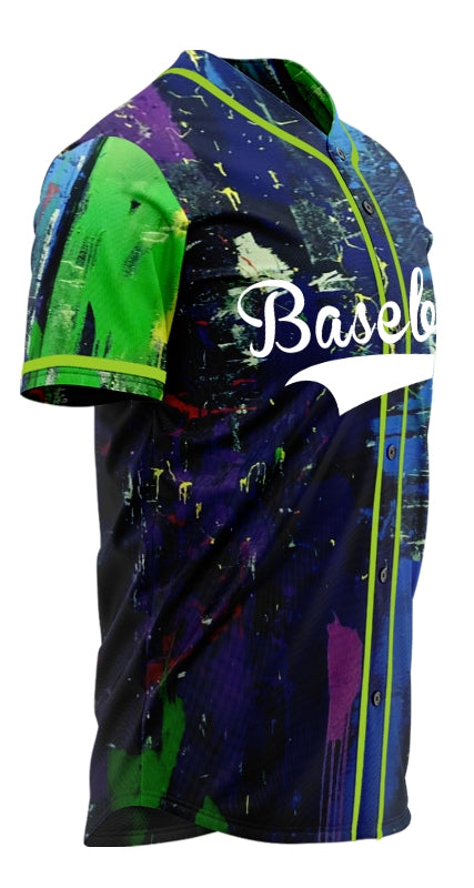 Custom Beige Gray Black Ink Baseball Jersey