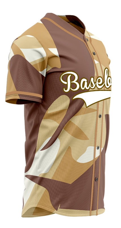 Custom Brown Gold Baseball Jersey