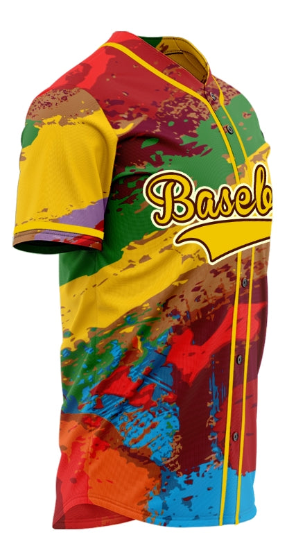 Custom Colorful Ink Baseball Jersey
