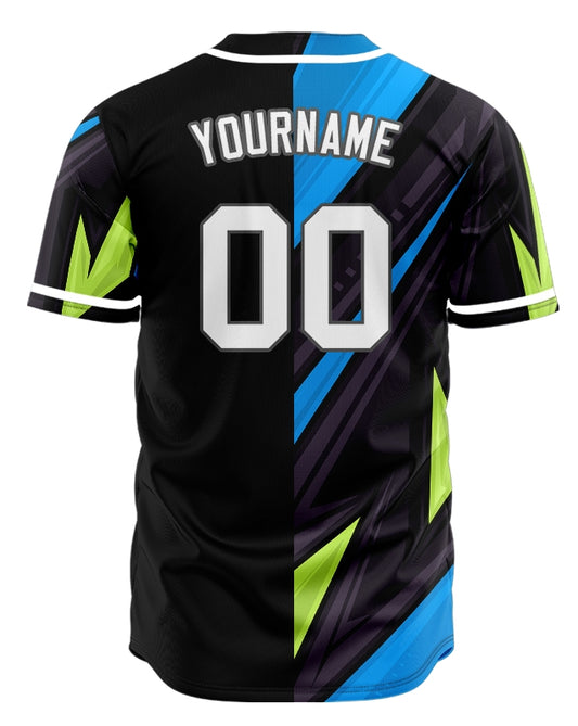 Custom Black Brown Parallel Lines Half Baseball Jersey