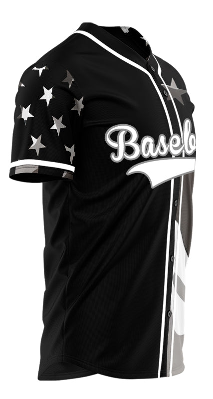 Custom Blue Mist Flag Baseball Jersey