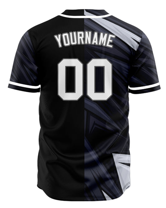 Custom Black Ink Gradient Yellow Baseball Jersey