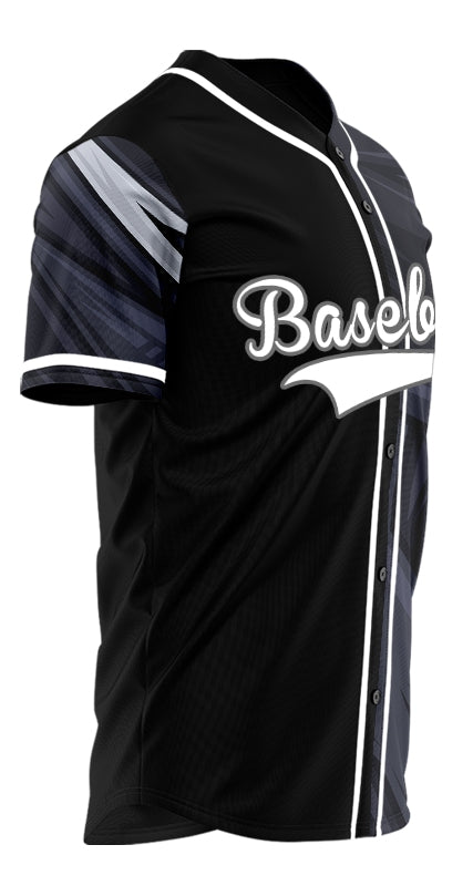 Custom Black Ink Gradient Yellow Baseball Jersey