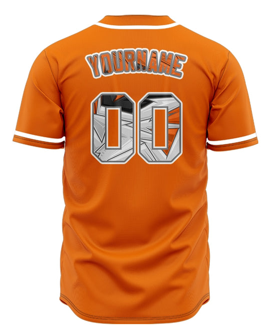 Custom Black White Slash Baseball Jersey