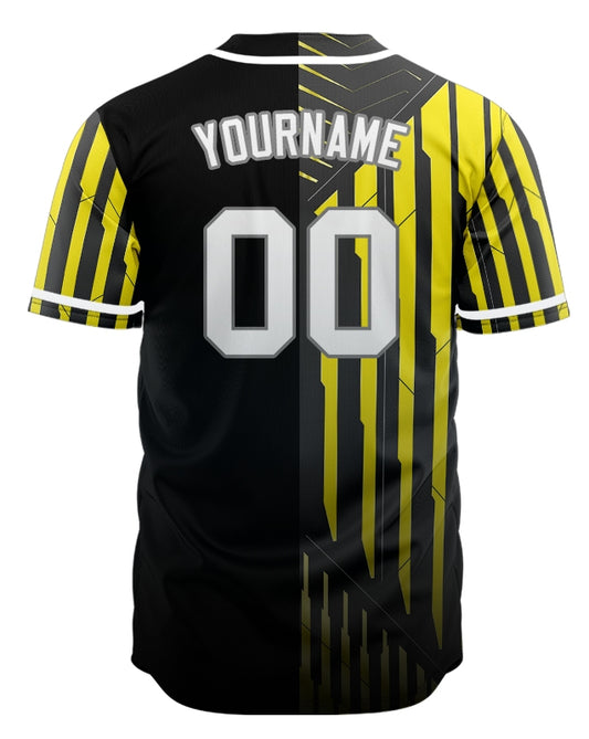 Custom Blue And White Lightning Line Baseball Jersey