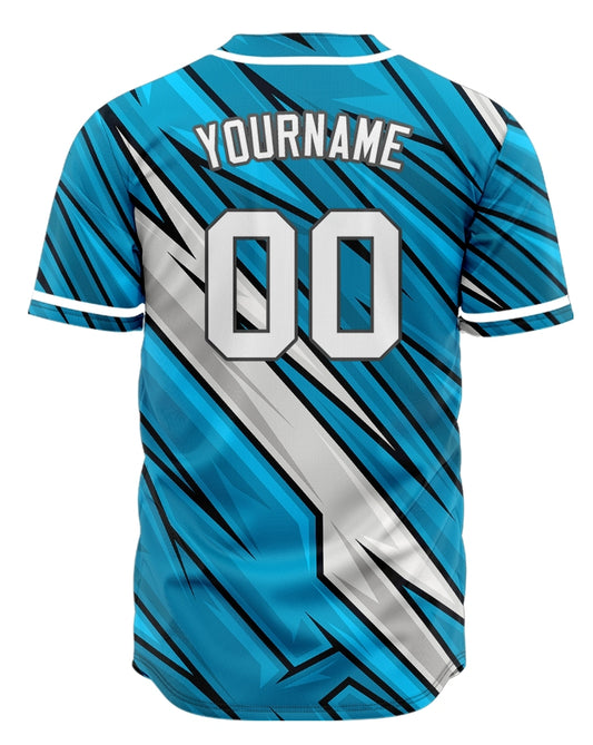 Custom Blue Black Dark Blue Grain Baseball Jersey