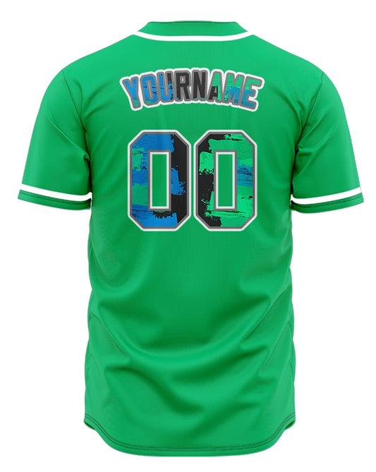 Custom Blue Intertwined Lines Baseball Jersey