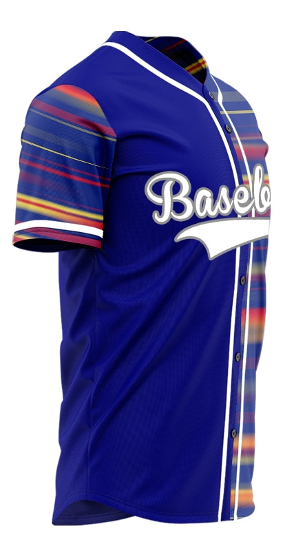 Custom Blue Purple Point Baseball Jersey