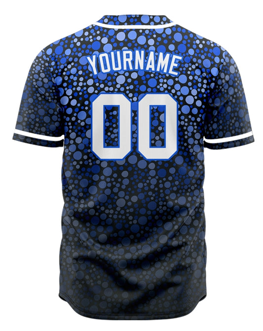Custom Blue Purple Point Half Baseball Jersey