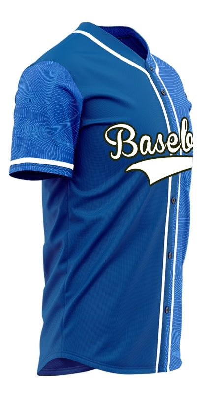 Custom Blue Sport Twill Baseball Jersey