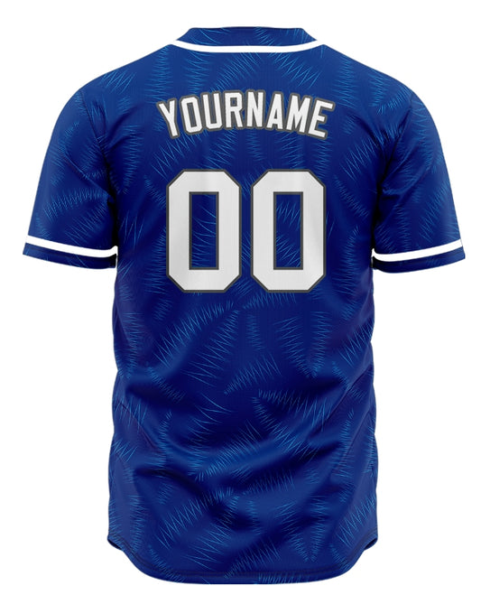 Custom Blue Wave Baseball Jersey