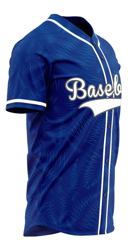 Custom Blue Wave Baseball Jersey