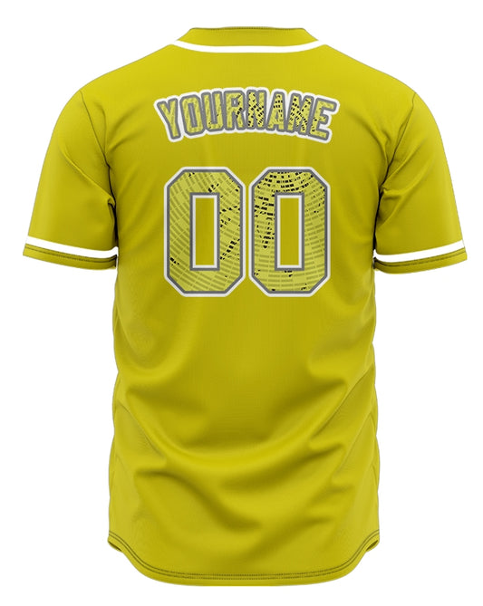 Custom Circle Yellow Baseball Jersey
