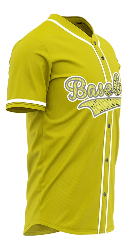 Custom Circle Yellow Baseball Jersey