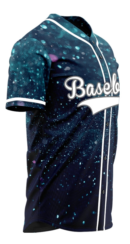 Custom Dark Blue Purple Starry Sky Baseball Jersey