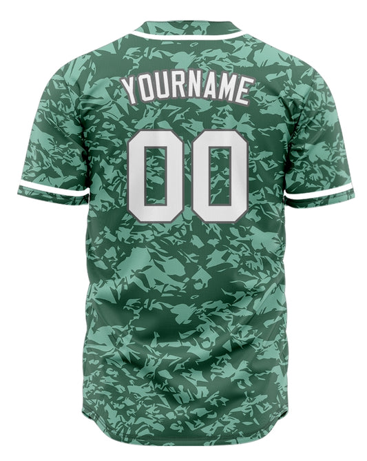 Custom Dark Green Broken Baseball Jersey