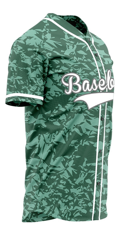Custom Dark Green Broken Baseball Jersey