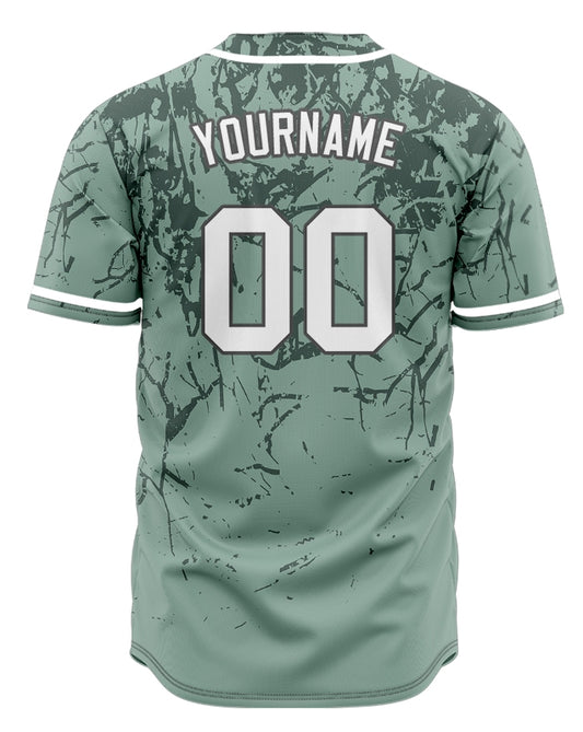 Custom Dark Green Ice Cracks Baseball Jersey