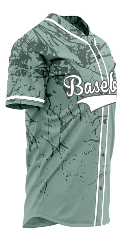 Custom Dark Green Ice Cracks Baseball Jersey