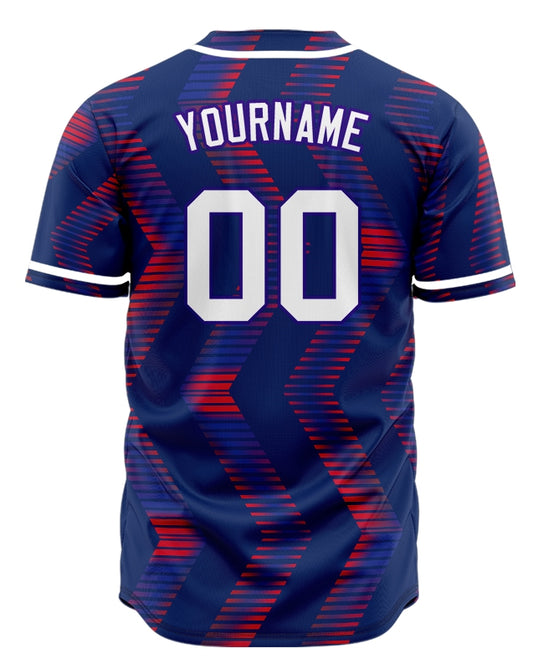 Custom Dark Purple Red Lines Baseball Jersey