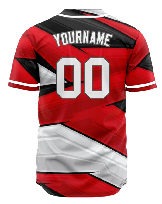 Custom Dark Red Black White Baseball Jersey