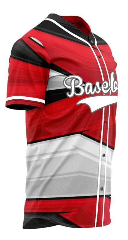 Custom Dark Red Black White Baseball Jersey