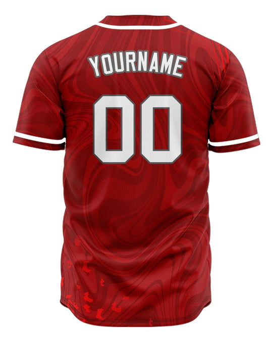 Custom Dark Red Curve Baseball Jersey