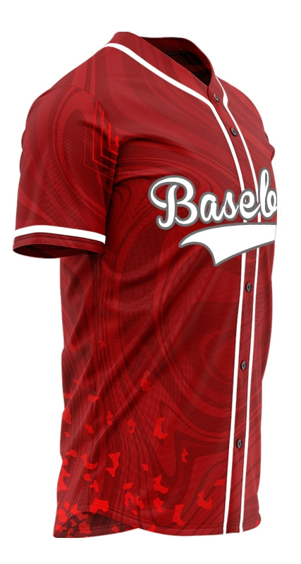 Custom Dark Red Curve Baseball Jersey