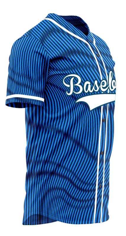 Custom Dreamy Blue Lines Baseball Jersey