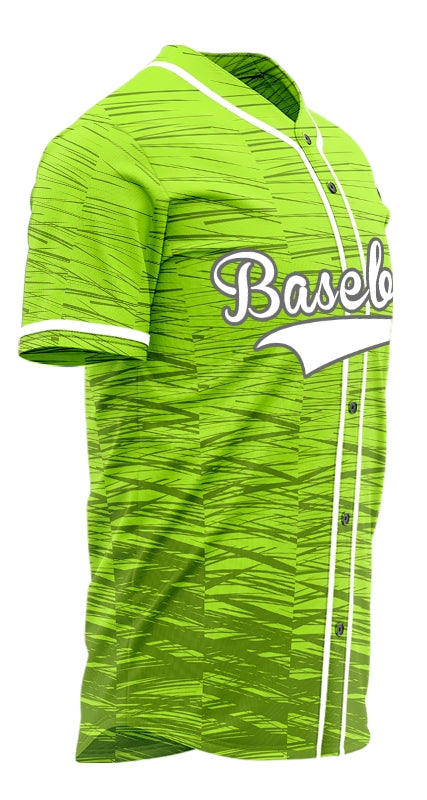 Custom Fluorescent Green Twill Baseball Jersey
