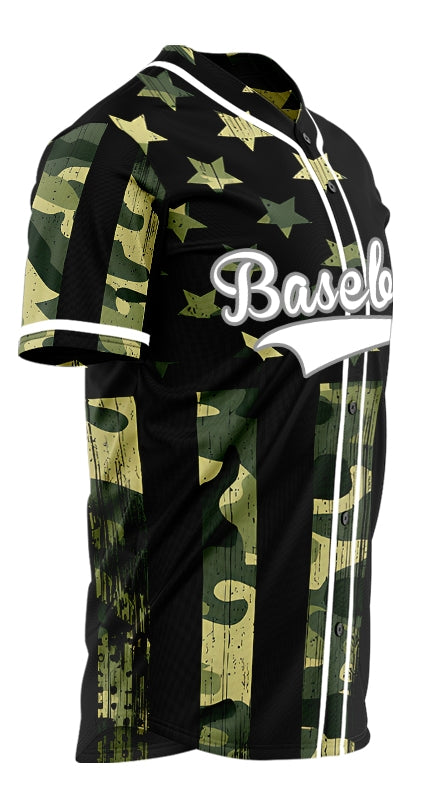 Custom Green Flag Baseball Jersey