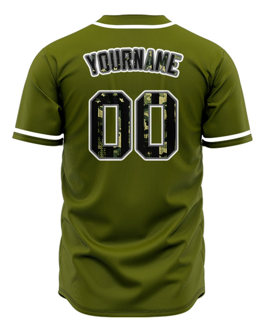 Custom Green Flag Dark Green Baseball Jersey
