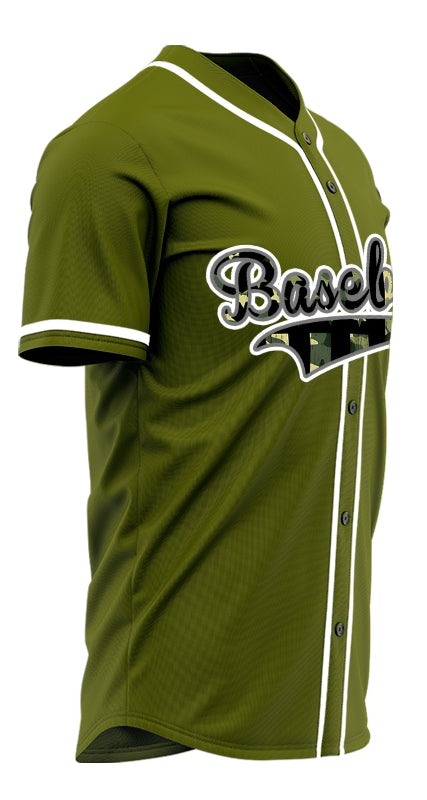 Custom Green Flag Dark Green Baseball Jersey