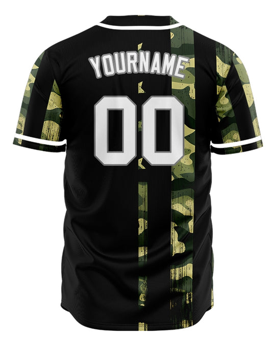 Custom Green Flag Half Baseball Jersey