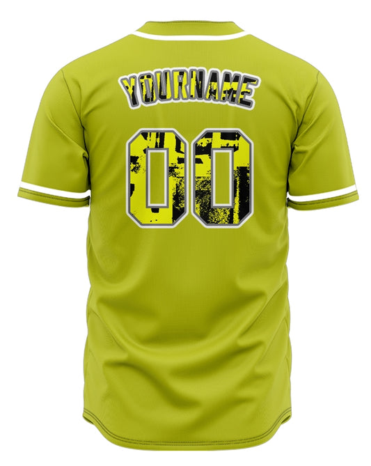Custom Green Grid Ink Baseball Jersey