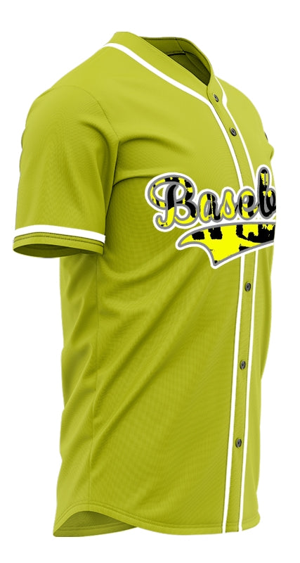 Custom Green Grid Ink Baseball Jersey