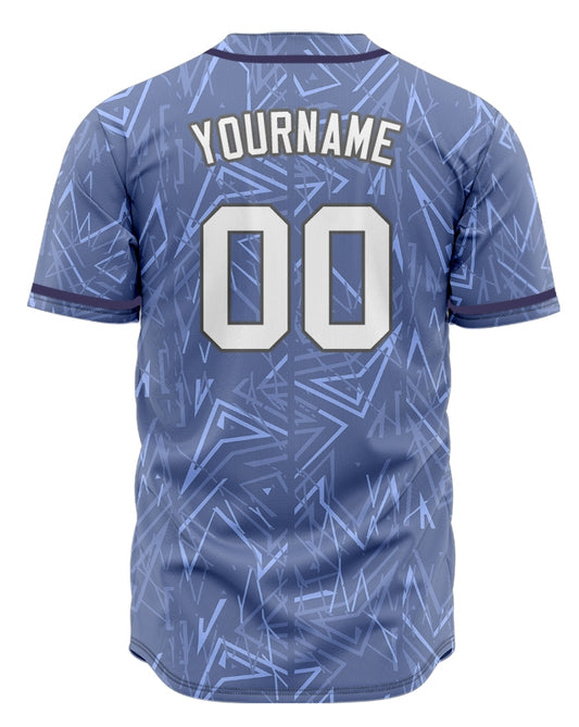 Custom Grey Purple Baseball Jersey