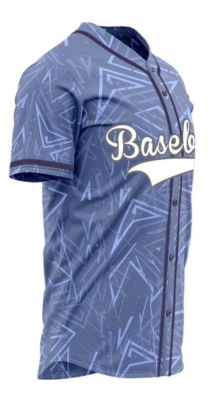 Custom Grey Purple Baseball Jersey