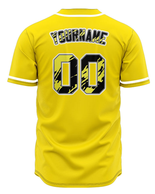Custom Ink And Yellow Black Baseball Jersey