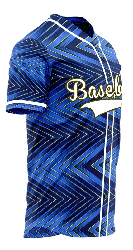 Custom Light Blue Corner Line Baseball Jersey