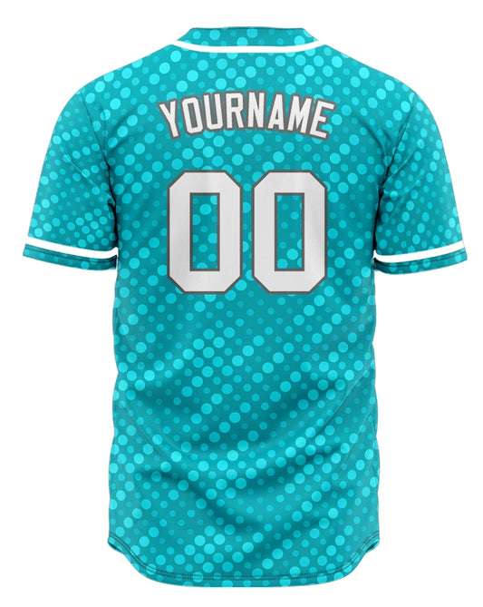 Custom Light Blue Dots Baseball Jersey